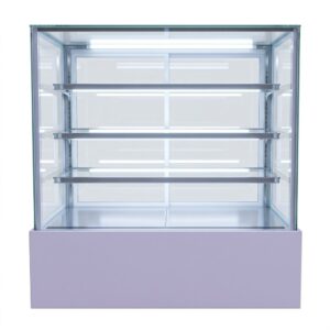 RECT. CAKE  SHOWCASE, 4 LAYERS,  WHITE BASE,  5 FT ~ RCS1500-4L-P.SO31