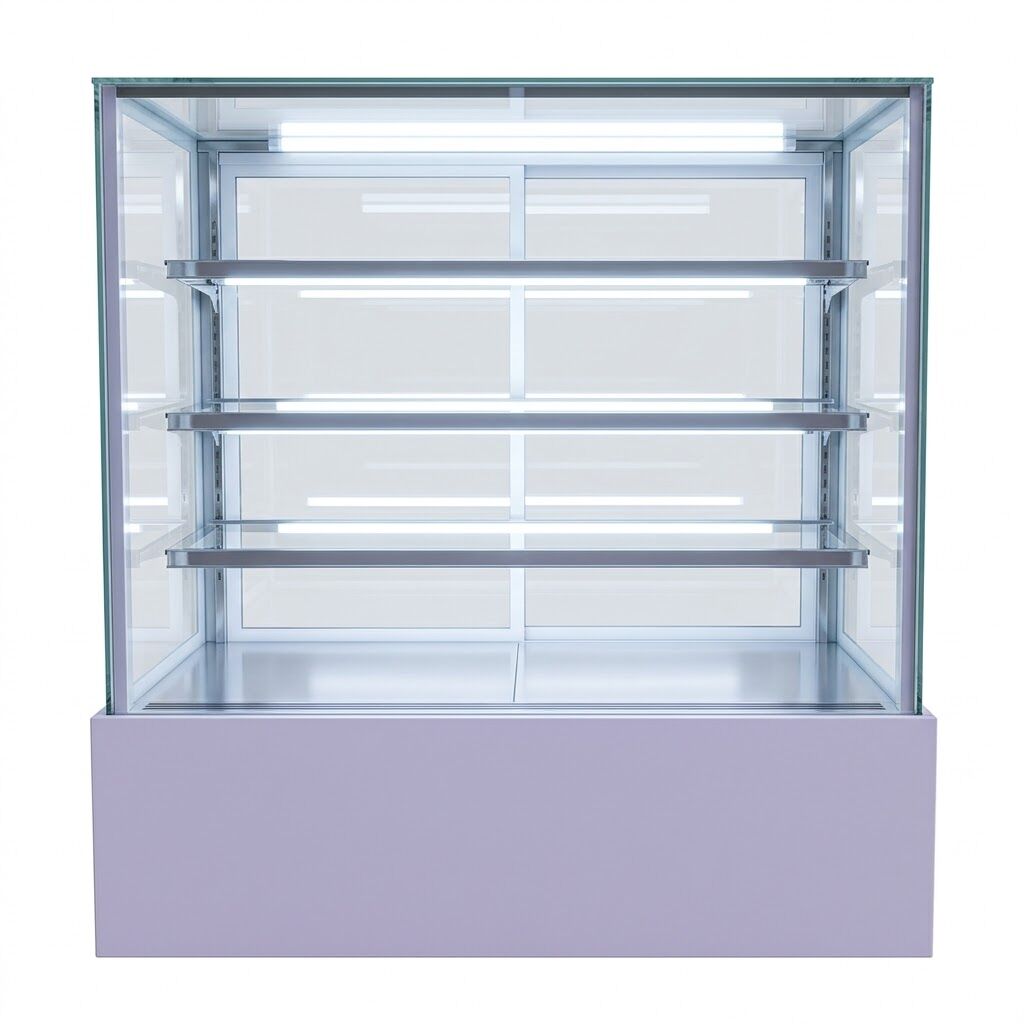 FLOOR RECTANGULAR 4 TIER SHOWCASE - WHITE BASE