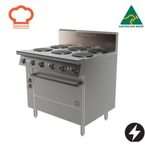 GOLDSTEIN AUSTRALIA ELECTRIC RANGES 6 SOLID PLATES, 28" STATIC ELEC OVEN - PES6S28