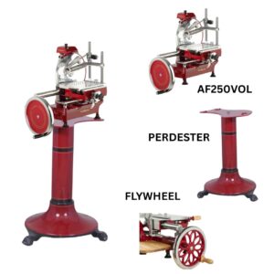 SWEDLINGHAUS ITALY FLYWHEEL MANUAL MEAT SLICER ~ AF250VOL+PEDESTAL