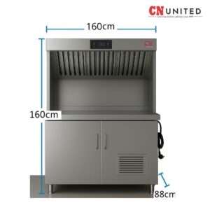 CN DUCTLESS VENTILESS RANGE HOOD STAINLESS STEEL WORKSTATION ~ CN-DHC1.6